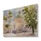 Designart - Rustic Church In The Village - Country Print on Natural Pine Wood